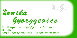 monika gyorgyevics business card
