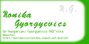 monika gyorgyevics business card
